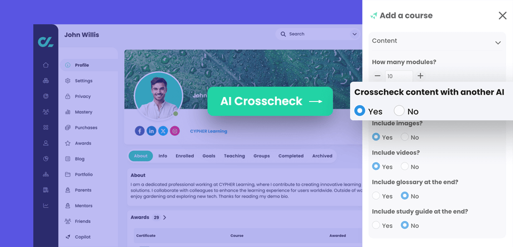 Improve accuracy of LMS AI content: AI Crosscheck - Industry first